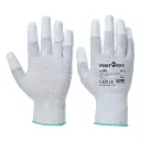 Gants A198 Antistatique, bout des doigts trempés enduit PU-Manipulation de Précision (par 12 paires)