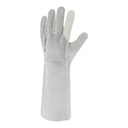 Gants Cuir de bovin Paume fleur, Dos et manchette 20cm croûte (Taille 10)