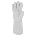Gants de Manutention/Soudage Cuir tout croûte de bovin, manchette 15cm (Taille 10)