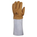 Gants cryogénique Cuir fleur de bovin hydrofuge avec manchette 20cm