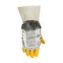 Protection de main aluminisée avec dos en cuir