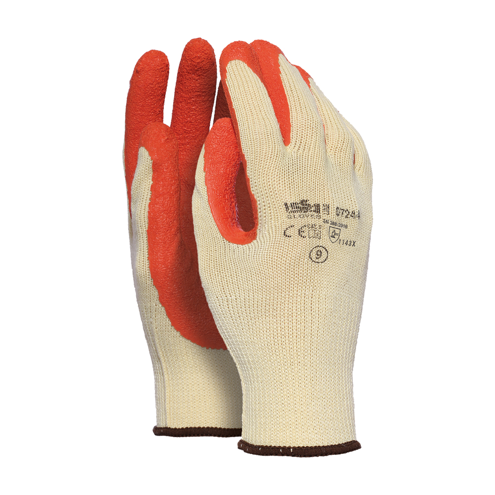 Gants de manutention Poly/Coton "07244" enduits Latex (1.1.4.3.X)